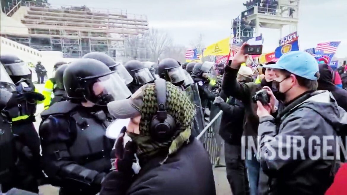 Leaked: Protesters Confront the Police at the U.S. Capitol